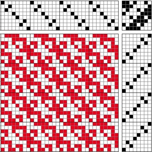 Twill variation on 8 shafts and 8 treadles