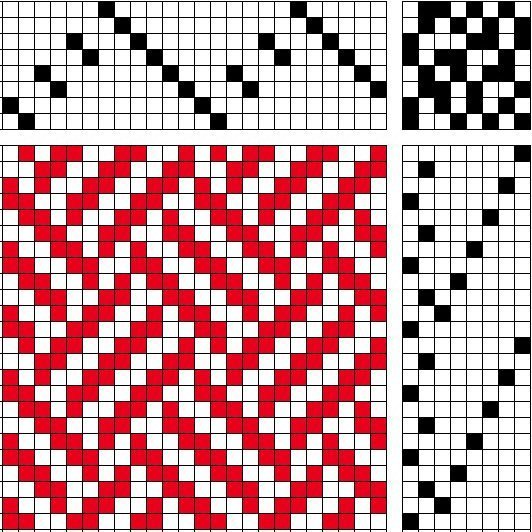 Braided twill on 8 shafts and 8 treadles.