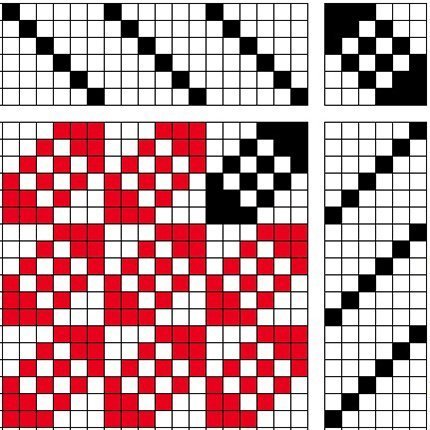 Self-patterned weave on 6 shafts and 6 treadles, straight draw threading and treadling.