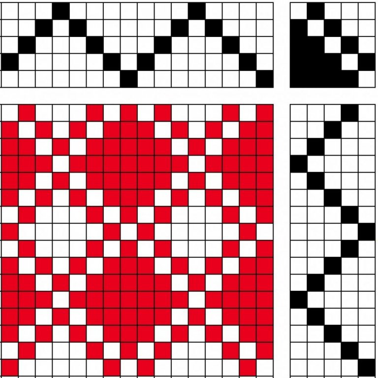 Waffle weave on 5 shafts and 5 treadles.