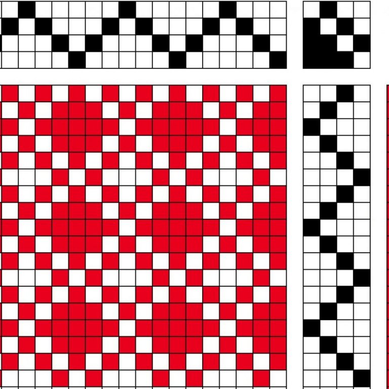 Waffle weave on 4 shafts and 4 treadles.