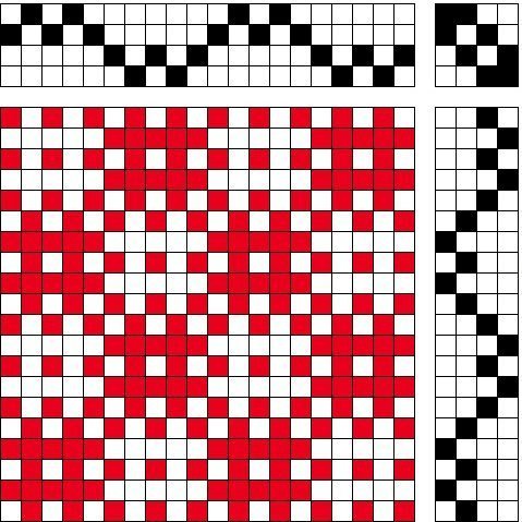 Mock leno on 4 shafts and 4 treadles.