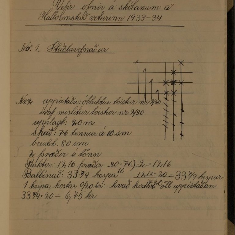 Úr elstu gögnum Guðrúnar Jónasdóttur, 1933 - 1934