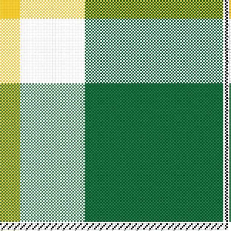 Inndráttarmunstur fyrir bómullar/hör dúk (cottonlin)