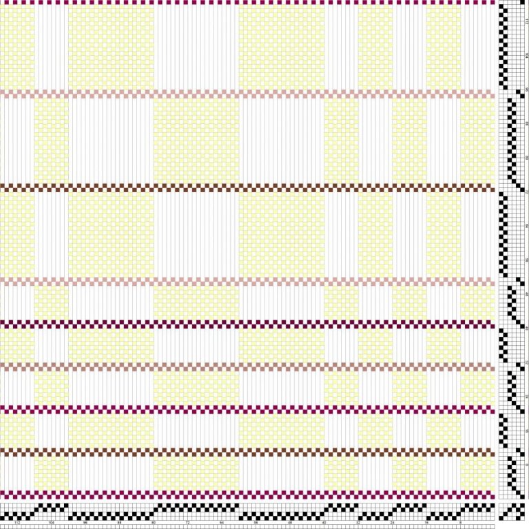 Inndráttarmunstur fyrir rúmábreiðu nr. 2