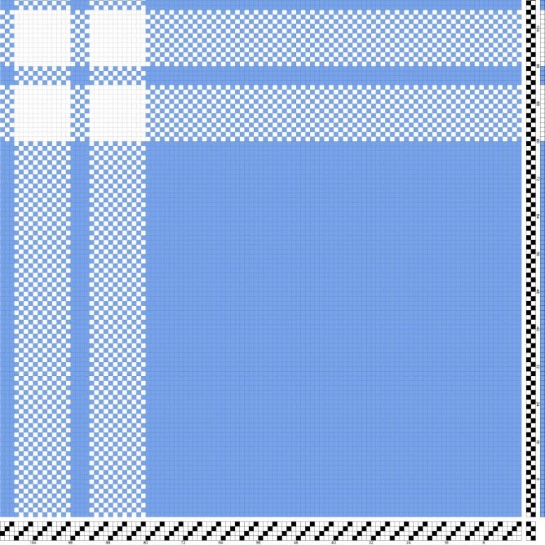 Bláköflóttur dúkur í jafavend