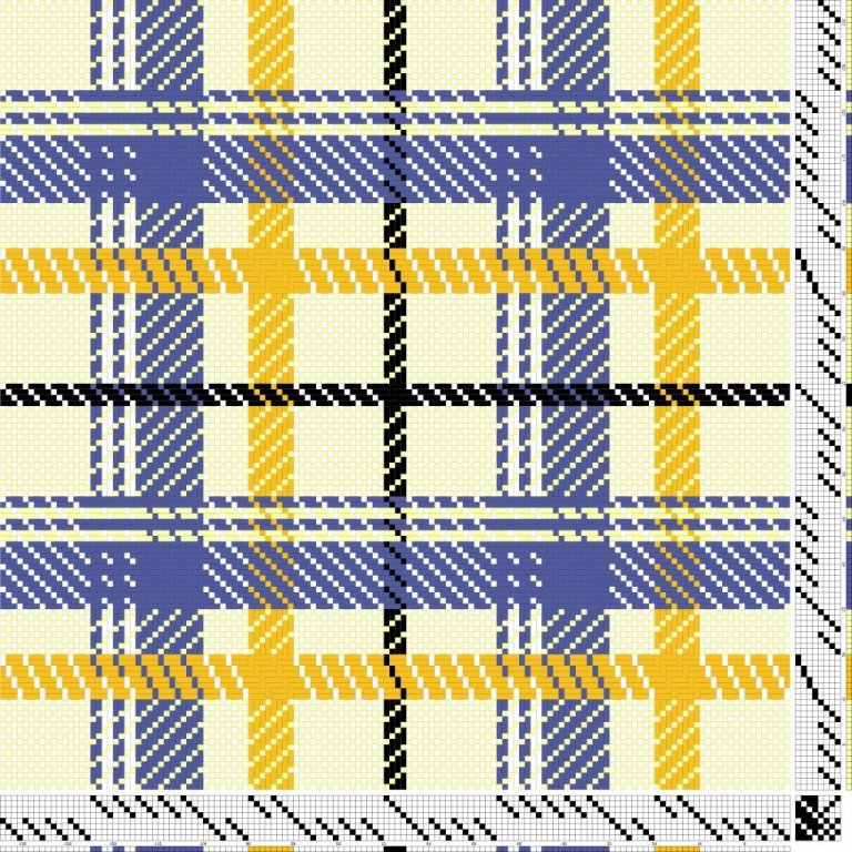 Cotton fabric in self-patterned tabby and twill