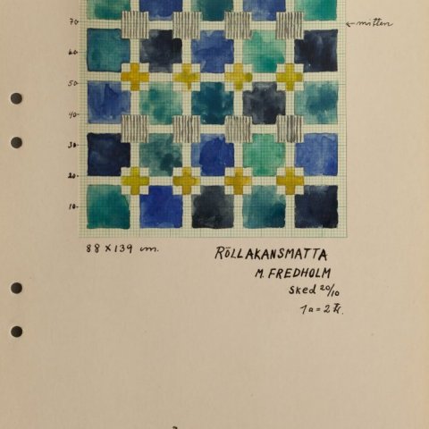 Skissa fyrir gólfmottu