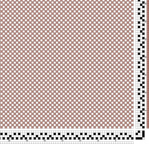 Tea tablecloth in a self-patterned tabby