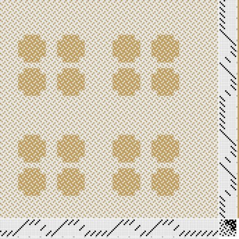 Tea tablecloth in twill diaper pattern